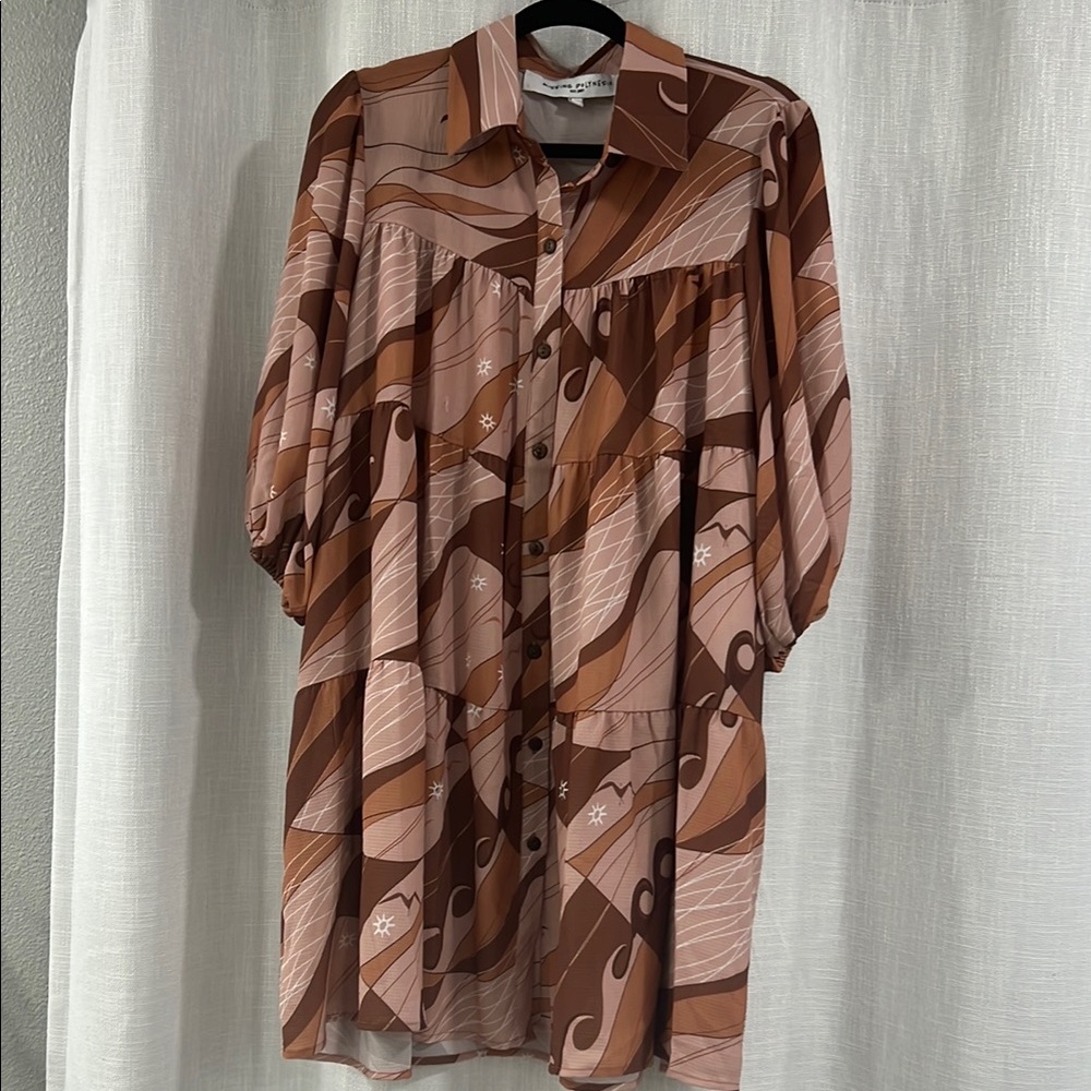 Missing Polynesia Sleeved Mini Dress